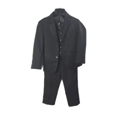 Kids World of USA Boys Classic 3-Piece Suit Black Sz 5 Formal Special Occasion