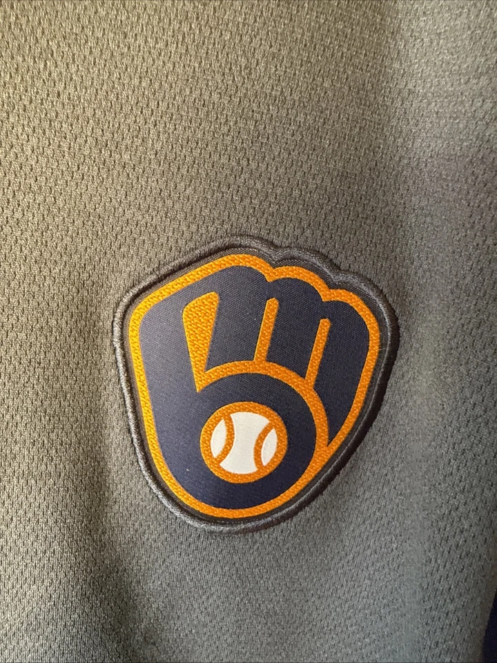 Nike Milwaukee Brewers Sweatshirt Mens XL Blue Gray Therma Baseball MLB - Image 4 of 4