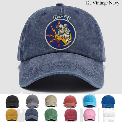 Customized Embroidered Hat 496th Fis Fighter Interceptor Squadron, Trucker Hat