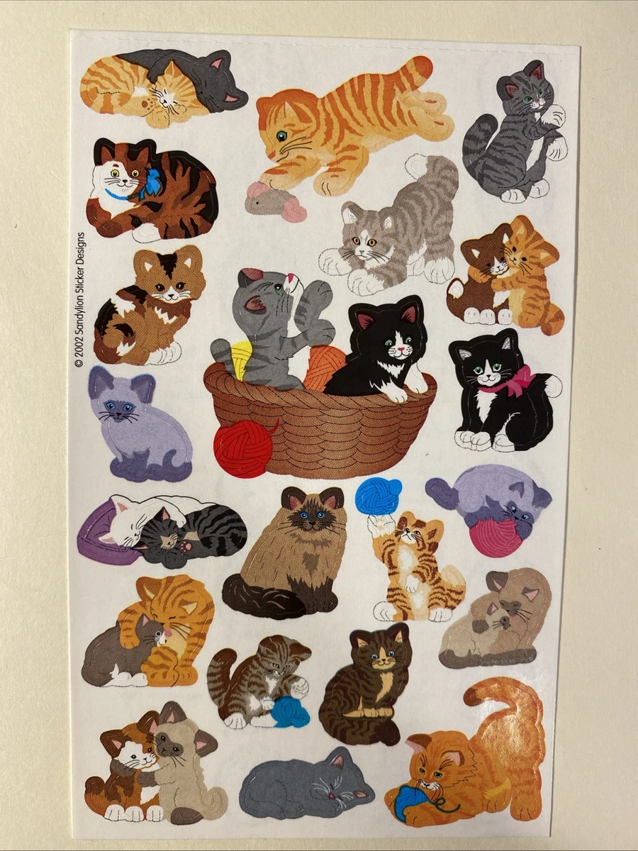 Sandylion 猫和小猫剪贴簿贴纸| eBay