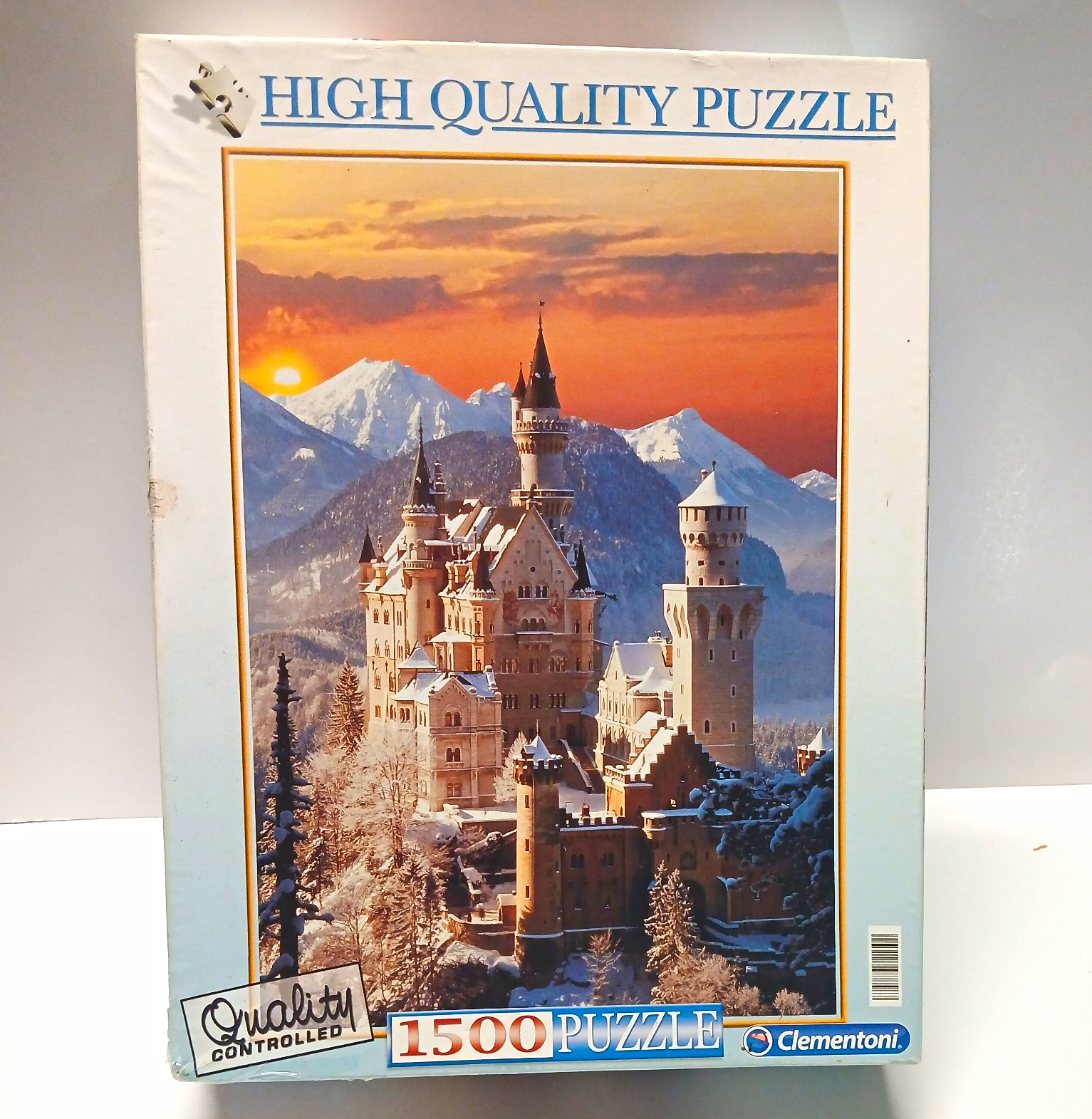 Clementoni High Quality 1500pc Jigsaw Puzzle Castle Mountain Sunset, Cardboard