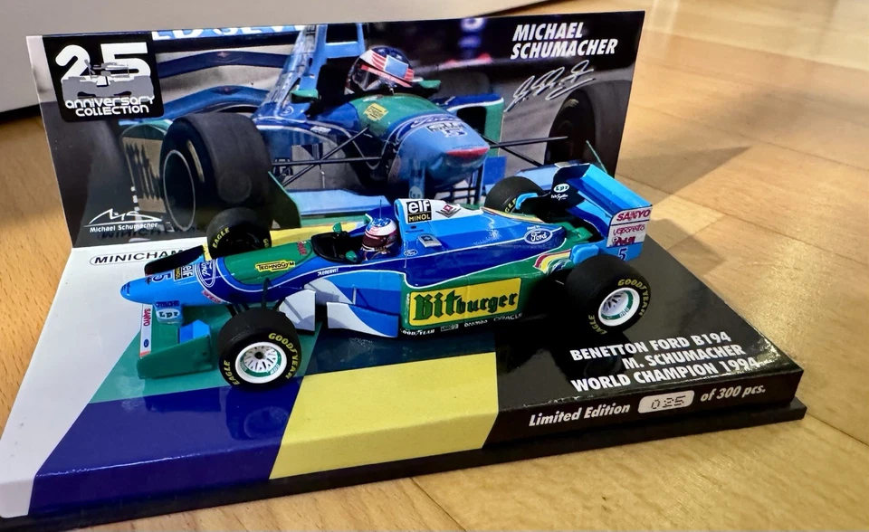 Minichamps Benetton B194 1:43 Michael Schumacher #5 WORLD CHAMPION 1994 Lim. 300 - Bild 3 von 4