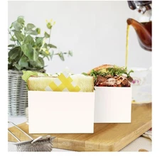 Paper Sandwich Boxes 100 PCS 4.7x3.1x2.8 Inch Take Out Containers Cake Toast