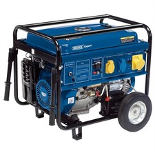 Draper Expert Petrol Generator With Wheels Polyester Coated Finish 4000W