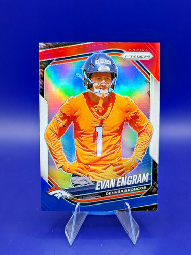 2025 Panini Prizm Football Red White and Blue Evan Engram #277