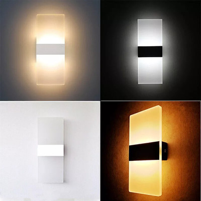 Modern LED Wall Lighting Up Down Cube Bedroom Sconce Lamp Fixture Indoor