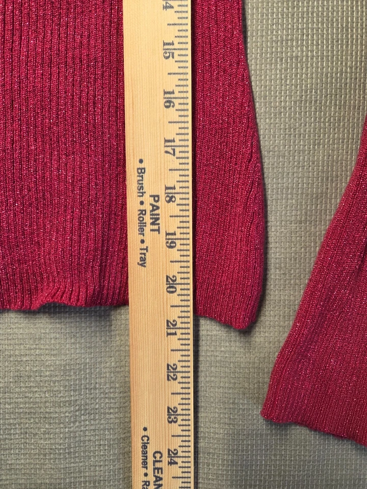 Suéter cuello alto International Concepts para mujer talla P rosa pulóver ajuste superior Foto 3 de 4