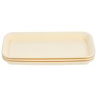  3Pcs Rectangular Flower Pot Saucer Planter Tray for Pots Garden Plant Pot