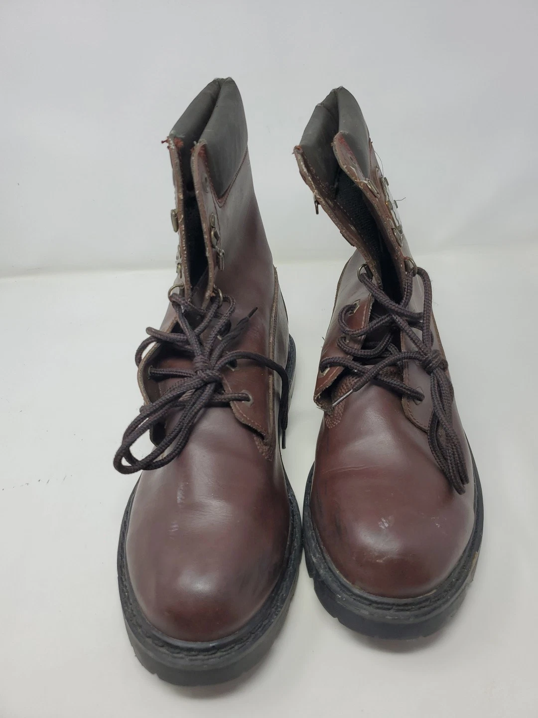 Rugged Outback Men's Lace Up Brown Leather Hiking/Work Boots Size 10.5