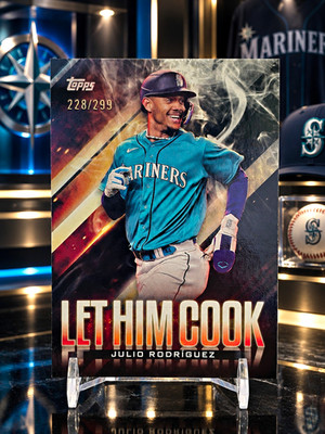 2024 Topps Julio Rodriguez Let Him Cook Orange /299 #LHC-11 Mariners J-Rod