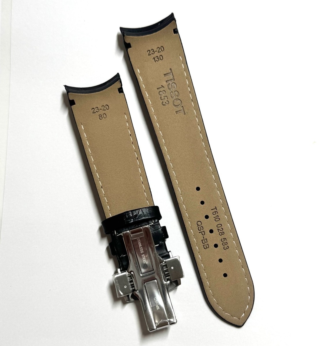 Original Tissot Couturier 23mm XL T035439A Black Leather Band