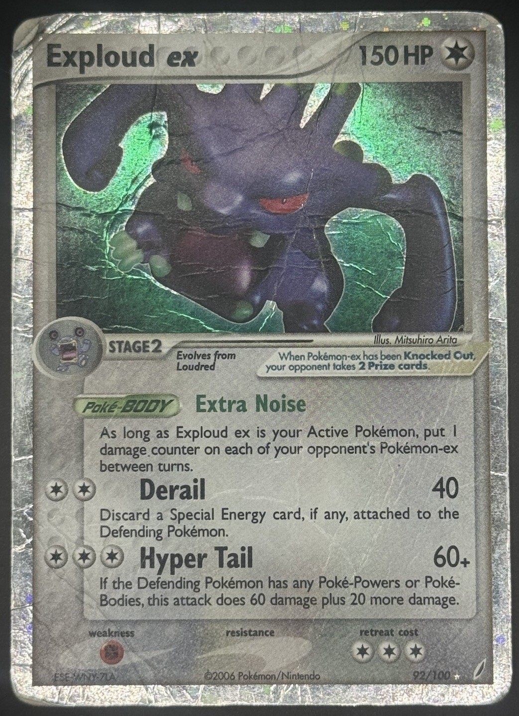 Pokemon TCG Exploud ex Crystal Guardians Holo 92/100 HP DMG