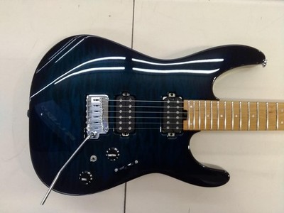 CHARVEL DK24 HH 2PT CM QM Used Alder body Maple neck Maple fingerboard Black