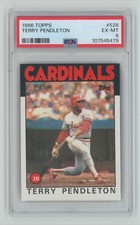 1986 TOPPS TERRY PENDLETON PSA 6 ST. LOUIS CARDINALS #528 POP 3