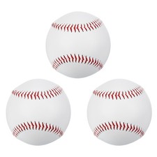 3Pcs 9" Baseball Baseballs Bulk Standard Size Adult Leather Practice Training