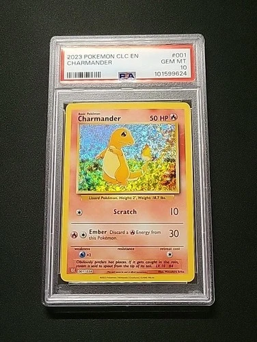 💎 PSA 10 Charmander 001/034 English CLC 2023 Pokemon Card Classic #001