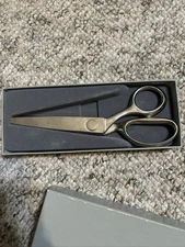 Vintage Gingher Pinking Shears G-7P with Box  Chrome Scissors/Right Hand. Italy