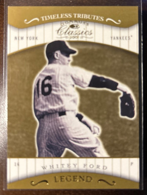 2001 Donruss Classics Timeless Tributes Whitey Ford Yankees #'d 044/100