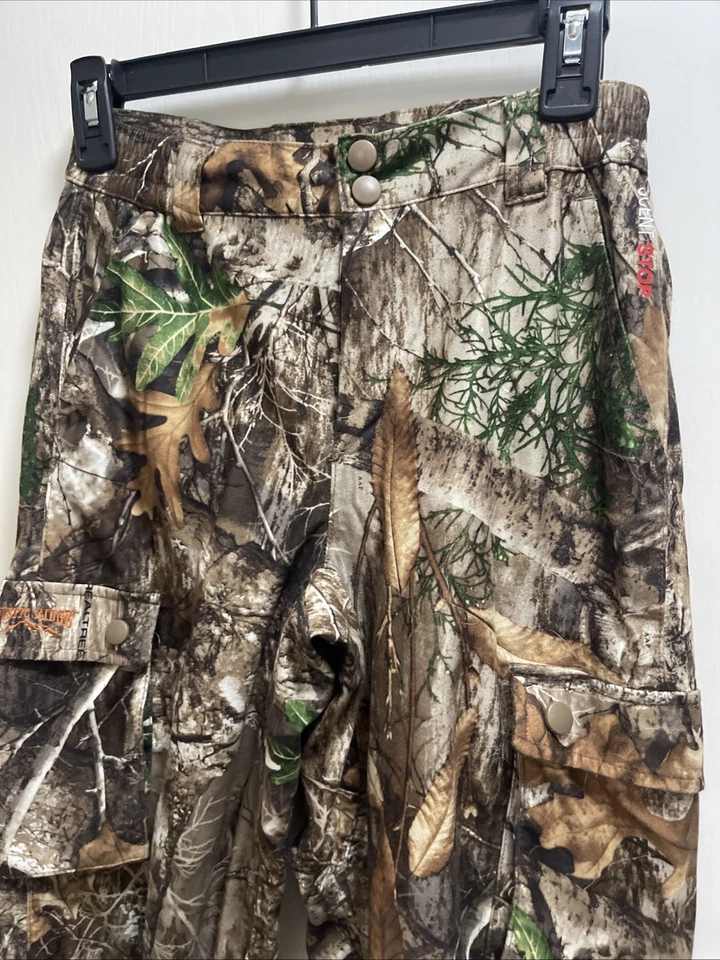 Rustic Ridge Pants Boys M Mossy Oak Camo Evasion Realtree Scent Stop Hunting - Image 2 of 4