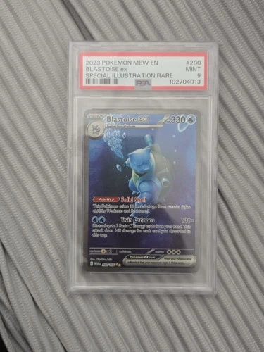 Pokemon TCG Blastoise ex 200/165 Scarlet & Violet Pokemon 151 Holo PSA 9