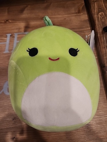 NEU 8 Zoll Ashley der grüne Apfel Frucht Kellytoys Squishmallow 2019 Neu mit Etikett Plüschtier - Bild 1 von 5