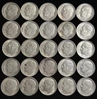 25 Silver Dimes – Good Condition - 90% Silver – 1.81 oz ASW