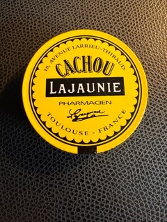 Box of Lajaunie licorice cachou "Toulouse France" empty
