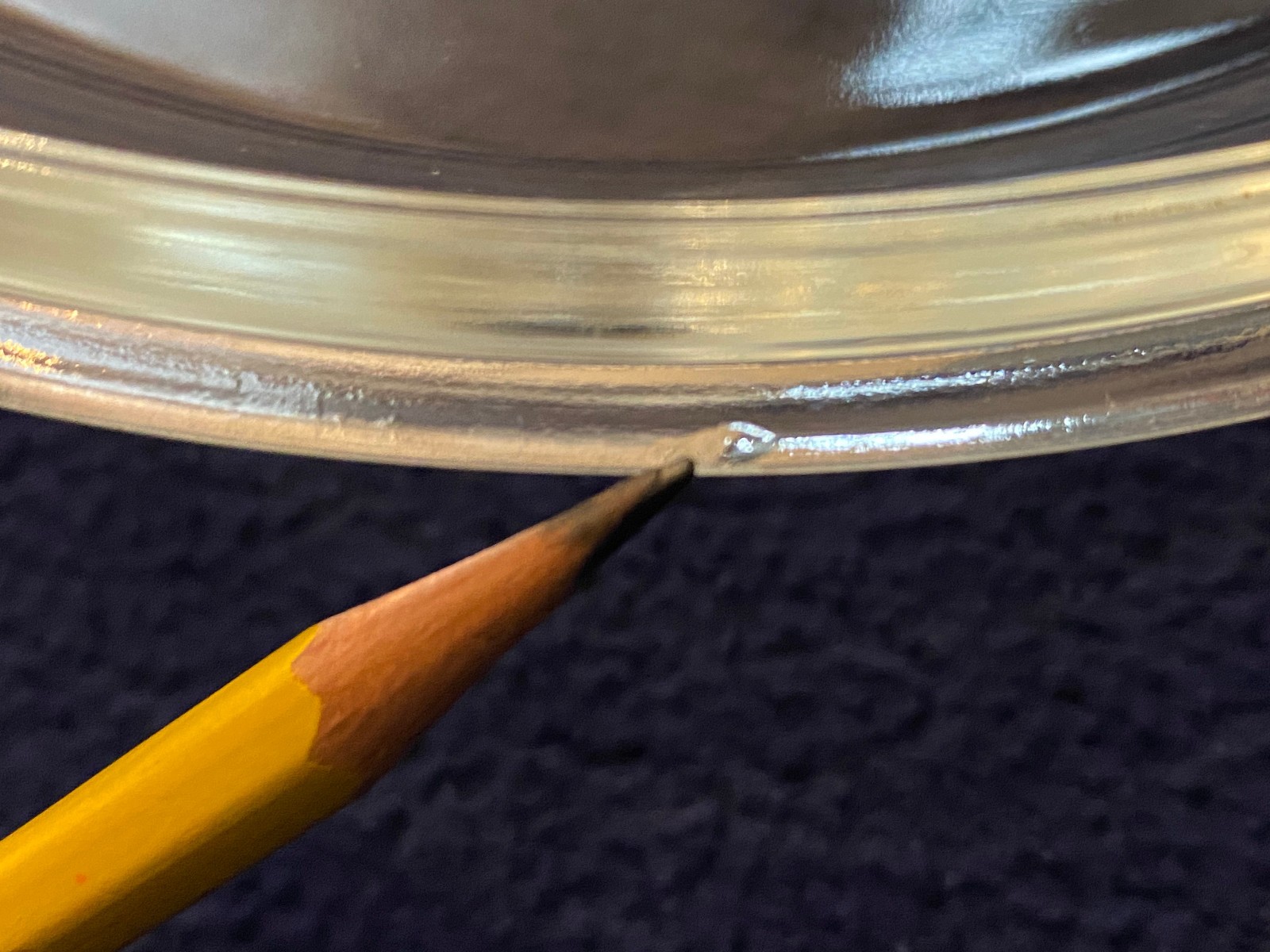 PYREX 408 ROUND DOME GLASS LID 8.75" DIA. OUTSID 8-3/8" INSIDE RIM CROCK POT LID