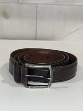 Perry Ellis Brown Full Grain Cowhide Dress Belt - Men's Size 40/100