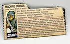 Vintage Hasbro Gi Joe ARAH Rock N Roll V1 Machine Gunner File Card 1982