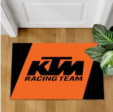 KTM Racing Team Doormat – Welcome Mat, Garage Decor Floor Rug, 2 Sizes