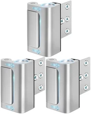 Home Security Door Lock 3 Pack, Reinforcement Lock, Child Safe, High Security...