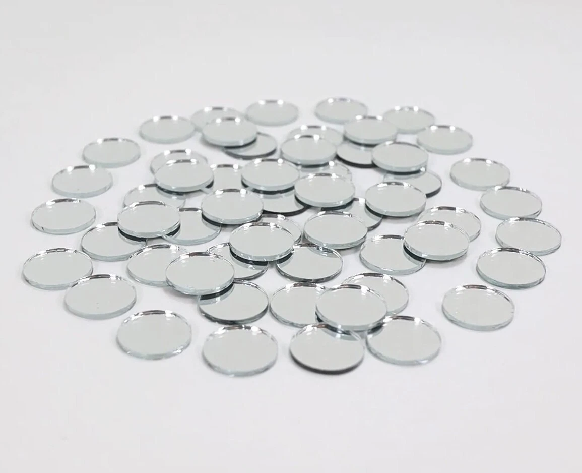 0.5 inch Small Tiny Round Craft Mirrors Bulk 50 Pieces Mirror