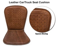 Car Truck OfficeChair Genuine Mexican Cowhide Leather Square Design Seat Cushion