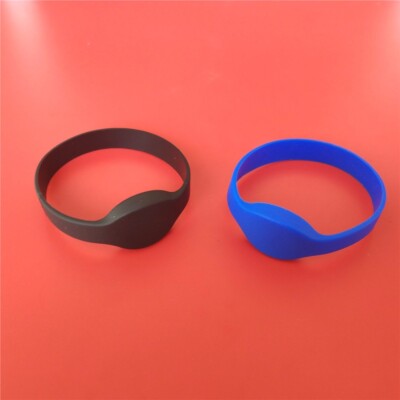 125Khz RFID Wristband Read Only ID Blue/Black Silicone EM4100 TK4100 2pcs