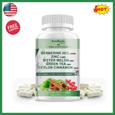 120 Capsules Berberine Capsules 1200Mg Improve Gut Function Supports Metabolism