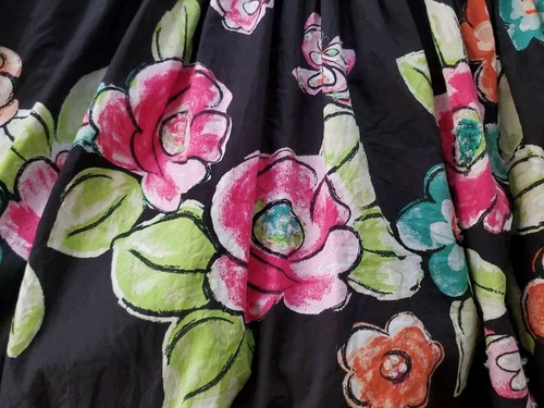 The Children's Place Size 14 Girl's Zip Back Black Floral Crinoline Skater Skirt - Picture 5 of 11