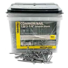 Huttig Grip 12d Framing Common Nail 3-1/4 in HGN12CBK 30 lb Pack of 1890 Nails