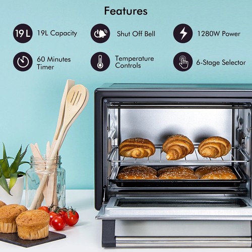 electric toaster oven with top grill