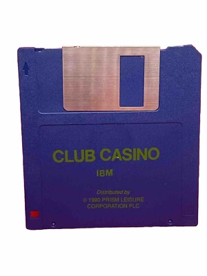 Retro Spiel ''CLUB CASINO'' (1990) - IBM PC 3.5'' Diskette - Prism Leisure