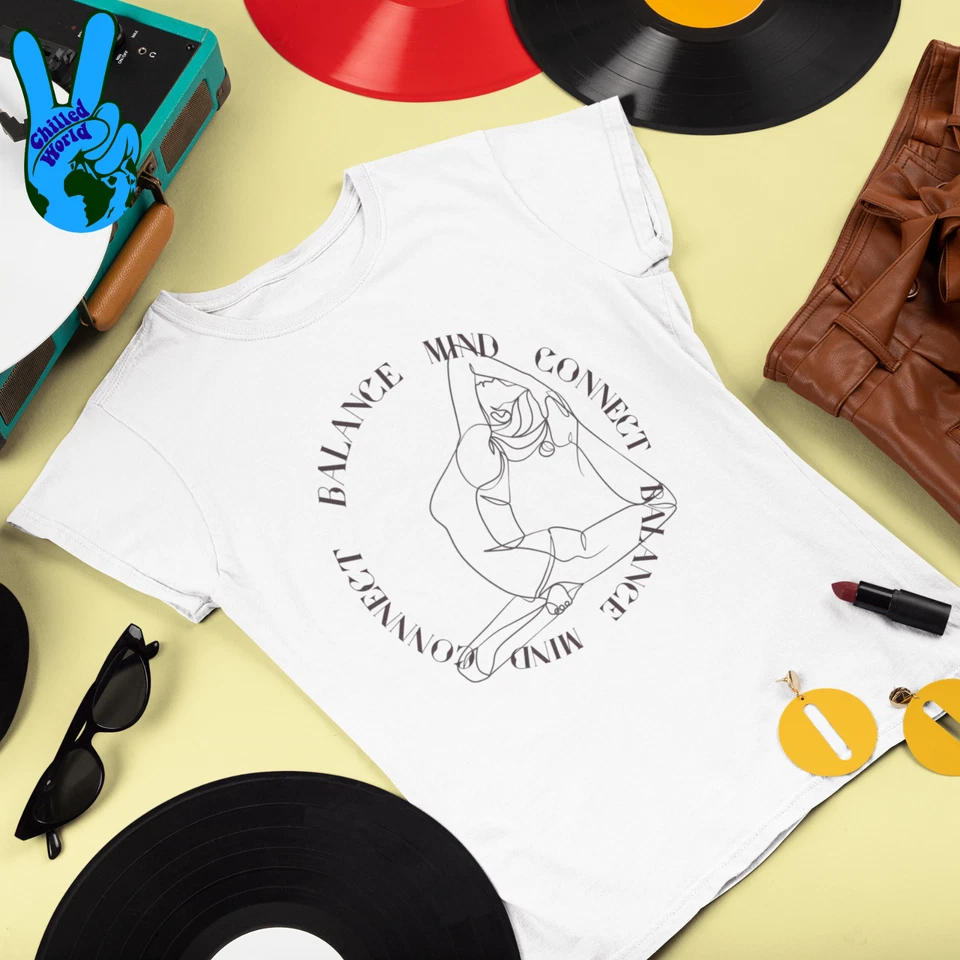 Yoga t-shirt Woman's Fitted, Yoga Stretch, Balance, mind tshirt - Изображение 4 из 4