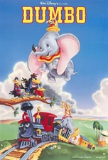 DUMBO MOVIE POSTER 2 Sided ORIGINAL EXL 1992 RE-RELEASE 27x40 DISNEY