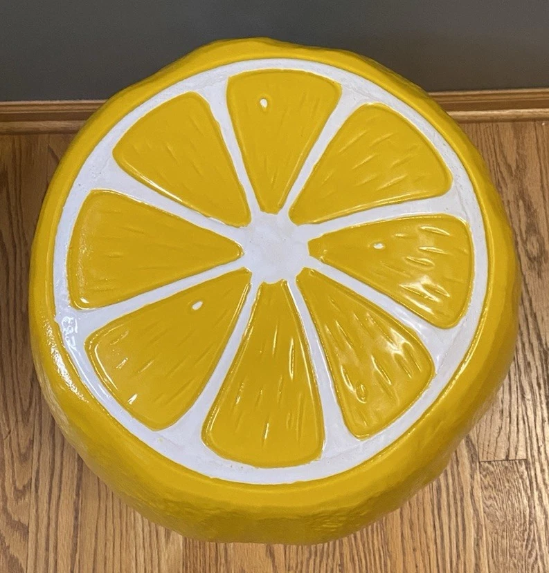 Home Goods Tik Tok Viral Lemon Fruit Ceramic Stool Side Table Food & Drink Decor - Image 2 of 4