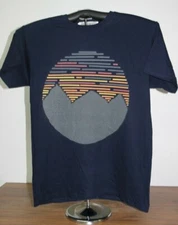 Sunrise / Sunset Over The Mountains  T-Shirt  Medium, Blue