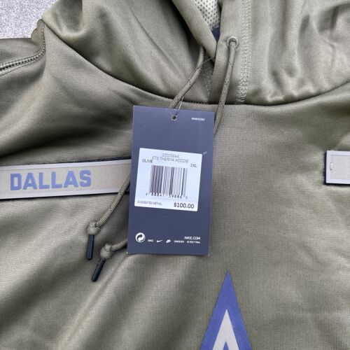 Felpa con cappuccio Nike Dallas Cowboys 2018 NFL Salute to Service uomo 2XL nuova con etichette - Foto 7 di 12