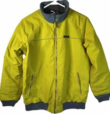 Lands End The Squall Jacket Coat Neon Green Kids Large 14-16 