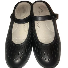 Easy Street Size Comfort Wave 8.5 Mules Black Mary Jane Slides Clogs Shoes