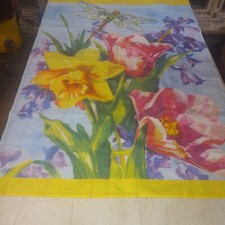 Flowers Floral Dragonfly Spring Summer Garden Decorative Flag Evergreen