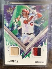 2021 Diamond Kings Luis Garcia DUAL Relic GOLD /50 Patch Nationals Rookie RC SP
