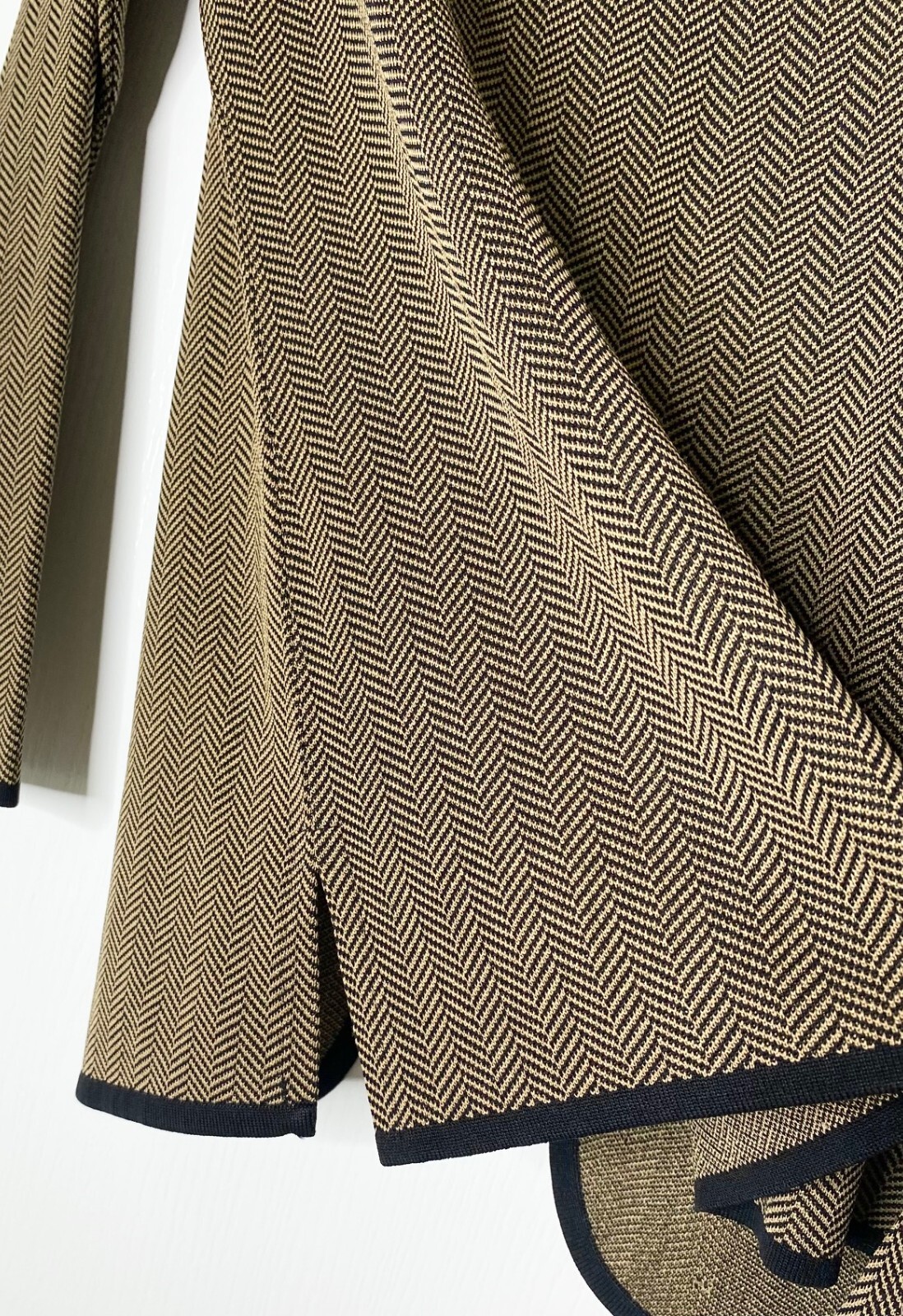 Exclusively Misook Brown Black Herringbone Stretc… - image 3